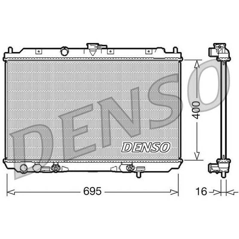 Denso Engine Radiator fits Nissan Almera Tino 2000-2006 1.8