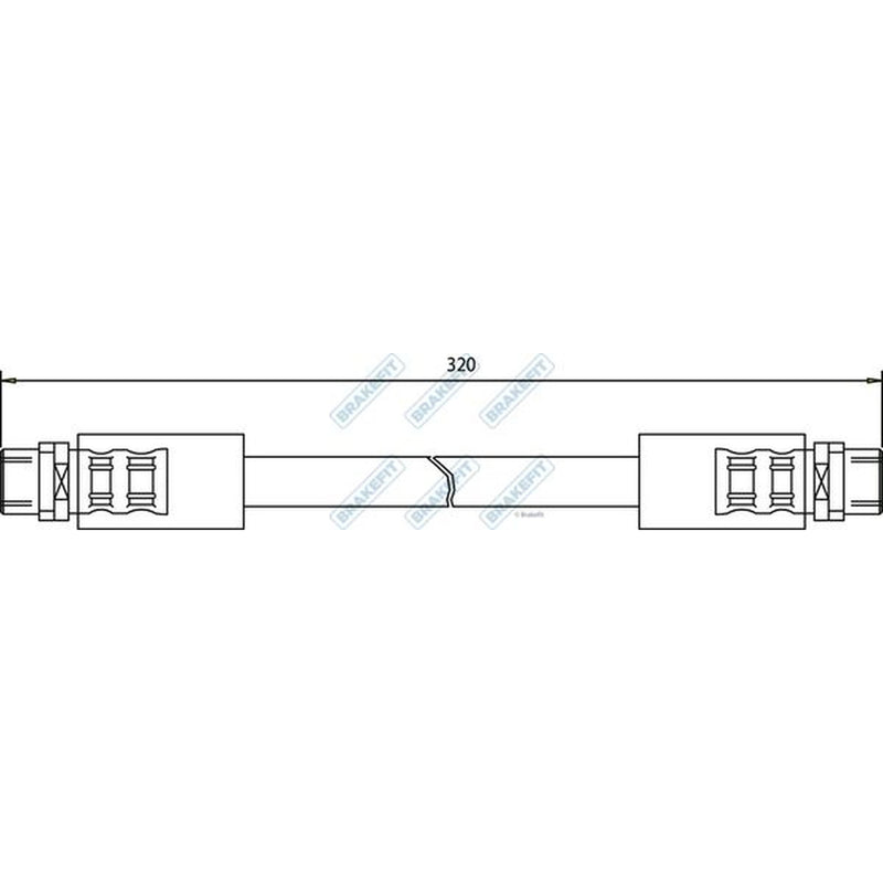 Apec Brake Hydraulic Hose Line Front fits Audi 100 C3 1989-1991 2.4
