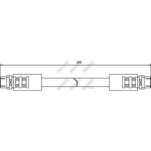 Apec Brake Hydraulic Hose Line Front fits Audi 100 C3 1989-1991 2.4