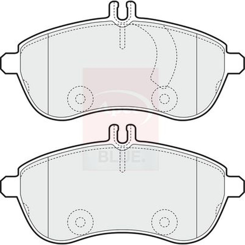 Apec Front Brake Pad Set fits Mercedes-Benz C-Class 2007-2014