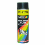 3 x Motip Gloss Black Car Spray Paint Lacquer Metal Wood Plastic Strong 500ml Motip  - Dynamic Drive