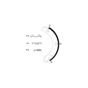 Mintex Parking Brake Shoe Set fits Mercedes-Benz V-Class 1996-2003