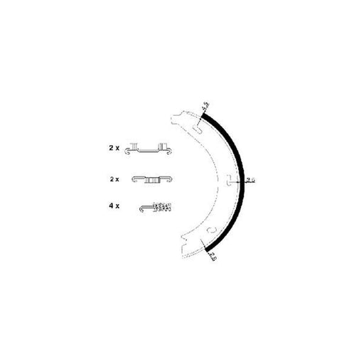 Mintex Parking Brake Shoe Set fits Mercedes-Benz V-Class 1996-2003