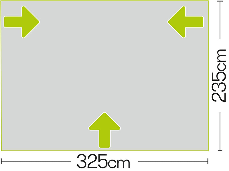 Quest Falcon Pro 325 Air Porch Caravan Awning Grey Quest Leisure - Dynamic Drive