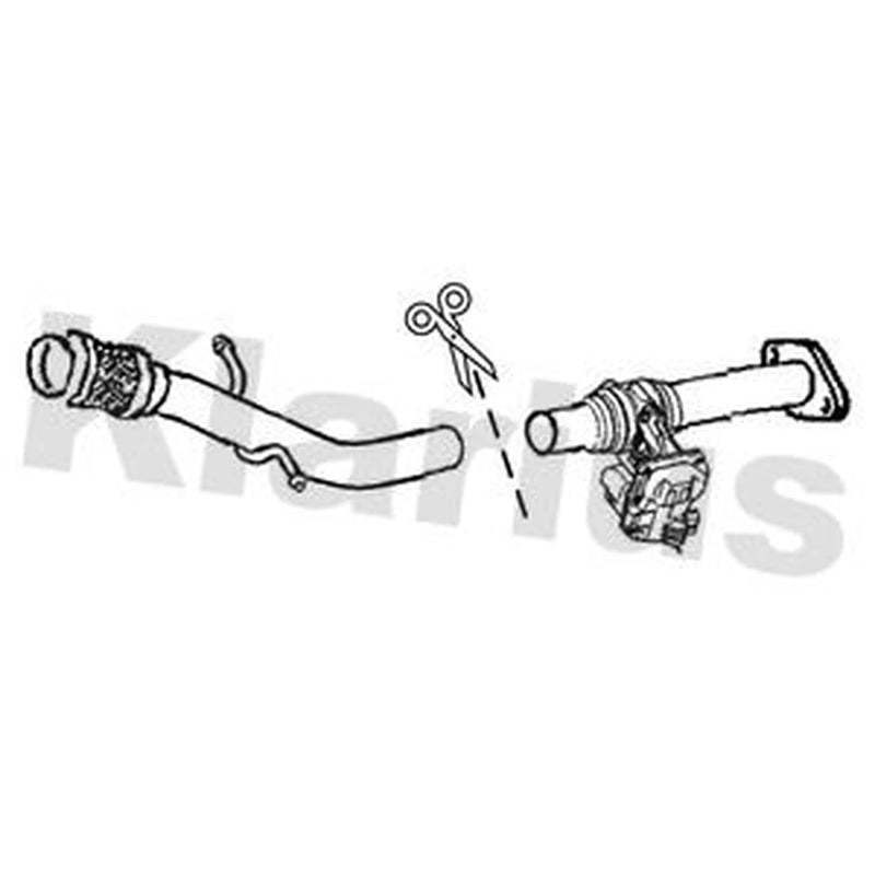 Klarius Exhaust Pipe OD fits Nissan Qashqai II 2018 on 1.5