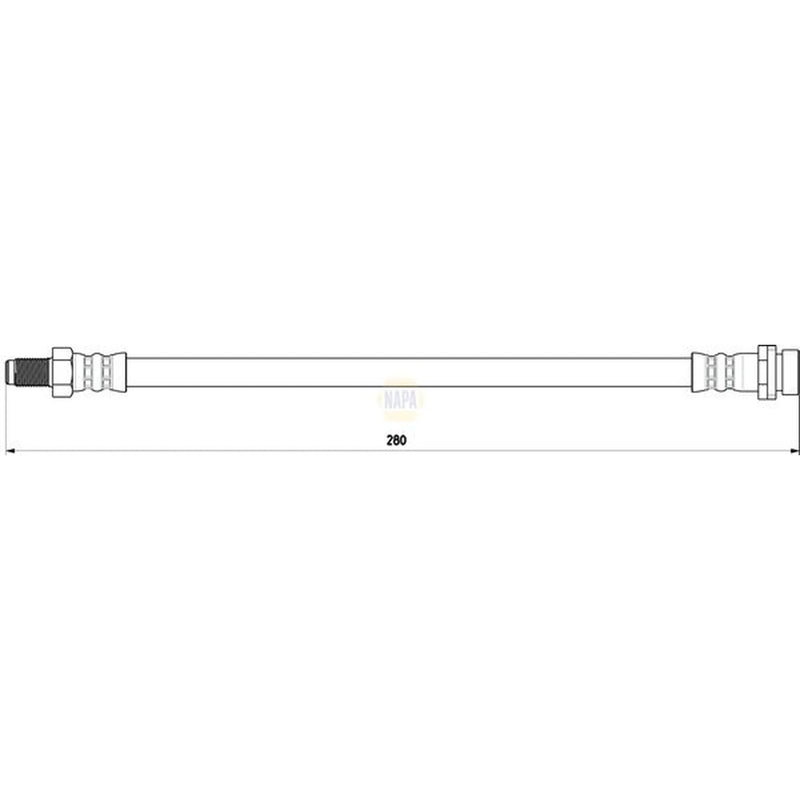 NAPA Brake Hydraulic Hose Line outer NBH1063