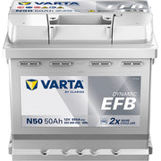 VARTA Car Battery EFB 50Ah 550A 12V