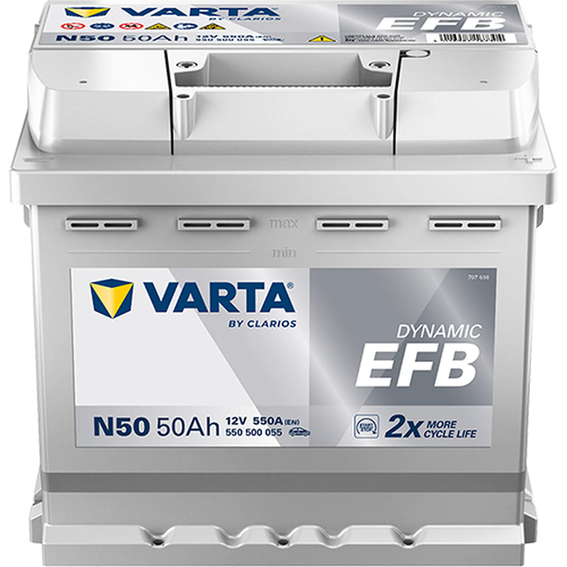 VARTA Car Battery EFB 50Ah 550A 12V