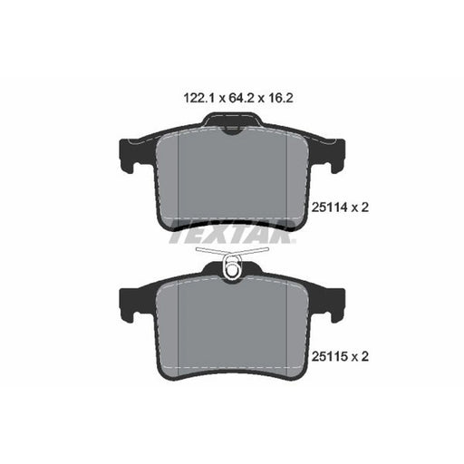 Textar Rear Brake Pad Set 2511401