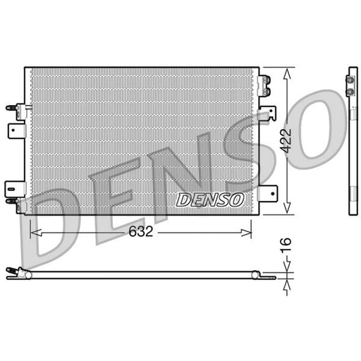 Denso Air Conditioning Condenser fits Chrysler Sebring 2007-2010 2.4 2.7
