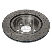 Febi 2 x Slotted/Perforated Rear Brake Discs 181539-x2