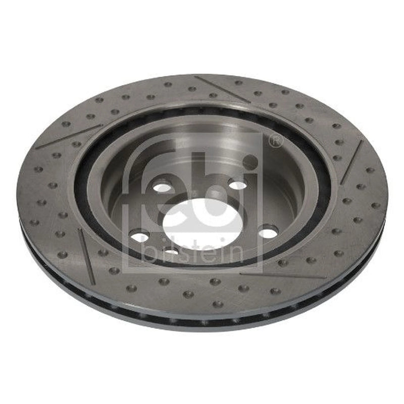 Febi 2 x Slotted/Perforated Rear Brake Discs 181539-x2