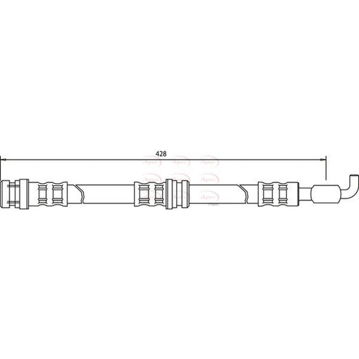 Apec Brake Hydraulic Hose Line Rear fits Mitsubishi Carisma 1995-2006