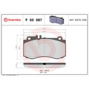 Brembo 4 x Front Brake Pad Set fits Mercedes-Benz Cls 2011-2017