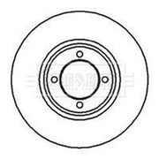 Borg & Beck Front Brake Discs & Pads fits Ford Taunus 20M II Turnier 1967-1974