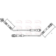 Apec Brake Hydraulic Hose Line Rear Left fits BMW X5 2000-2006 3.0 4.4 4.6 4.8