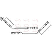 Apec Brake Hydraulic Hose Line Rear Left HOS3155