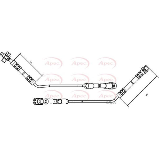 Apec Brake Hydraulic Hose Line Rear Left fits BMW X5 2000-2006 3.0 4.4 4.6 4.8