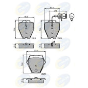 Comline Front Brake Internally Vented Discs & Pads fits Audi A8 D2 1996-2002