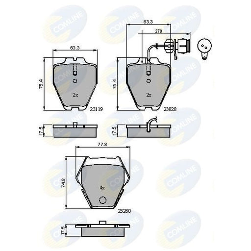 Comline Front & Rear Brake Discs & Pads fits Audi A8 D2 1996-2002