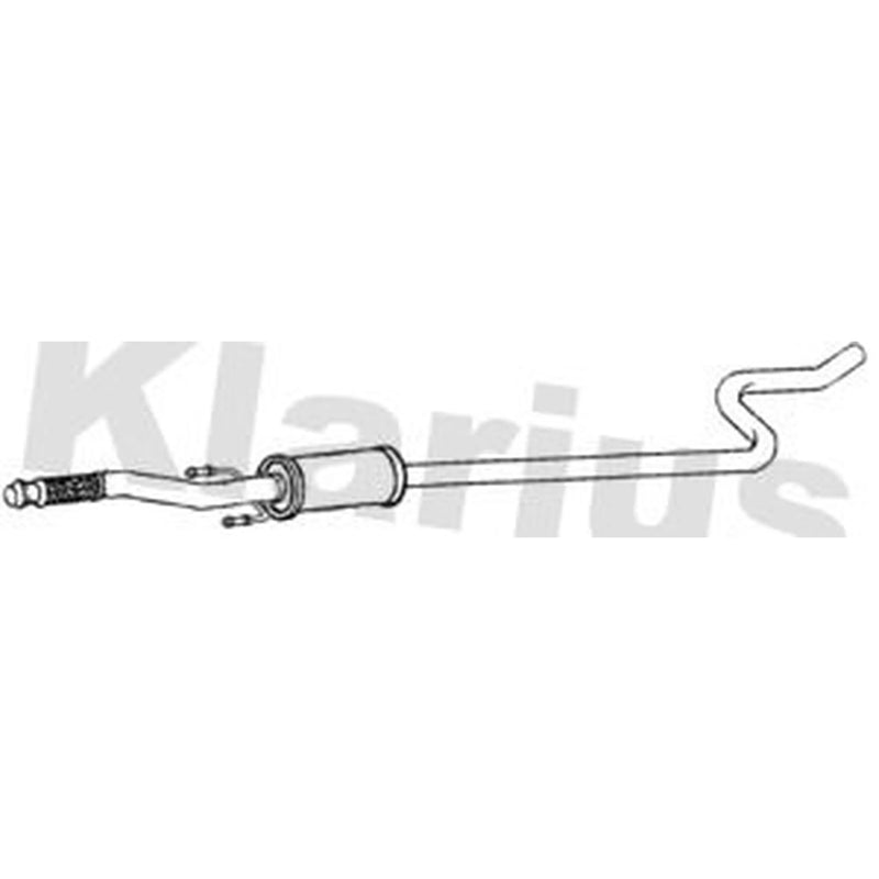Klarius Box With Centre Pipe Centre fits Citroën C3 Aircross I 2017 on 1.2