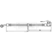 Borg & Beck Brake Hydraulic Hose Line Front Left BBH7788