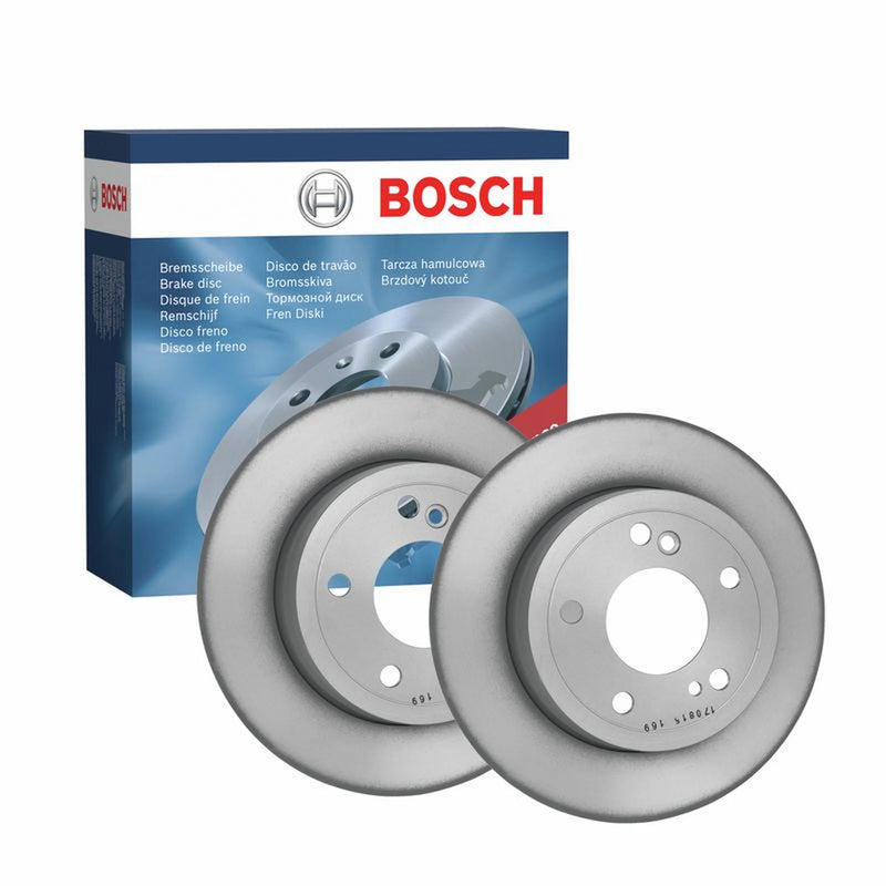Bosch 2 x Solid Rear Brake Discs 0986478325-x2