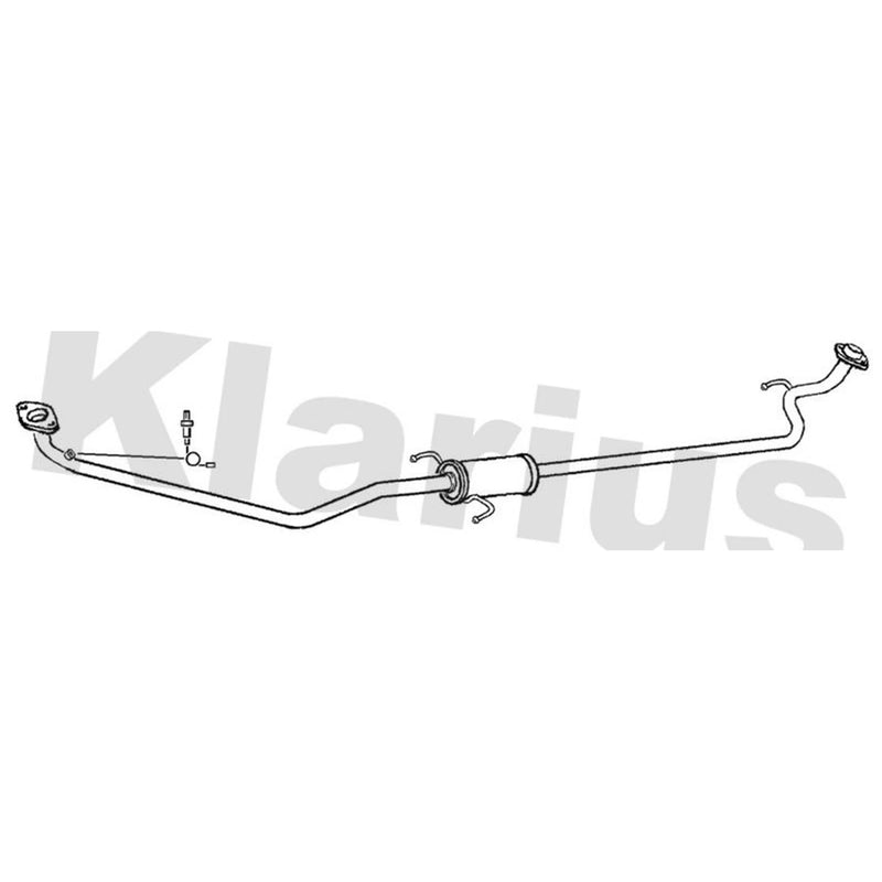 Klarius Box With Centre Pipe Centre fits Toyota Yaris/Vitz 2010-2020 1.0