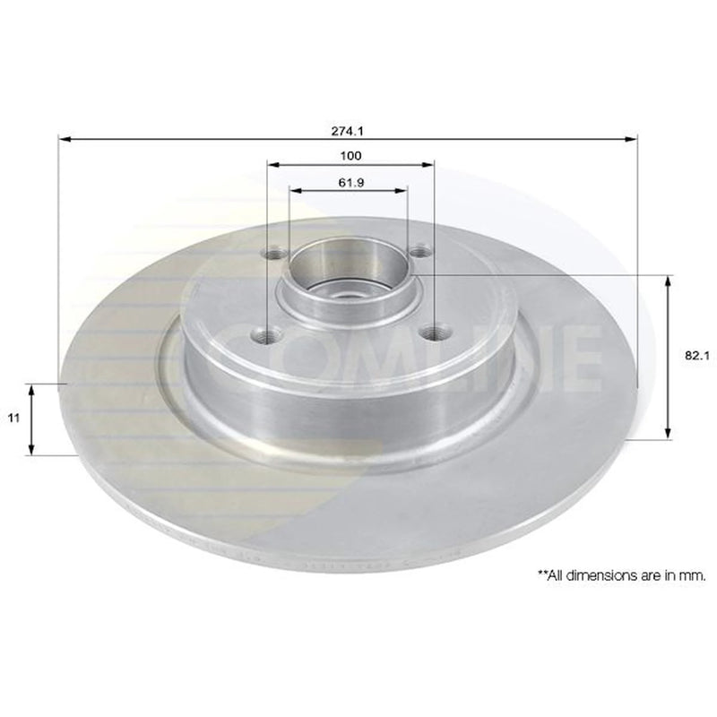 Comline Front & Rear Brake Discs & Pads fits Renault Megane I Grandtour