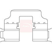 Apec Brake Pad Accessory Fitting Kit Rear fits Honda Civic VIII 2005-2012