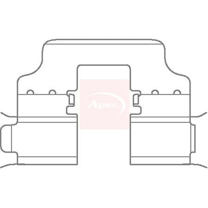 Apec Brake Pad Accessory Fitting Kit Rear fits Honda Civic VIII 2005-2012