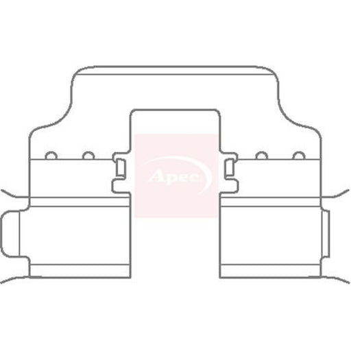 Apec Brake Pad Accessory Fitting Kit Rear fits Honda Civic VIII 2005-2012