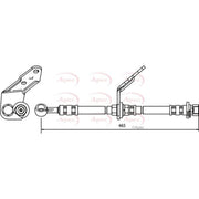 Apec Brake Hydraulic Hose Line Front Left fits Honda Accord 1999-2002