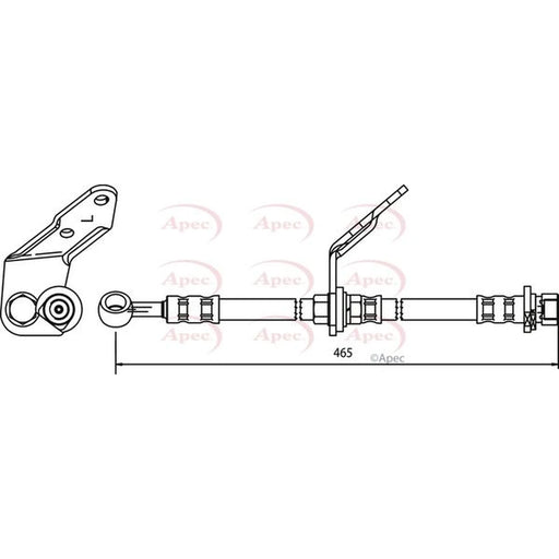 Apec Brake Hydraulic Hose Line Front Left HOS3550