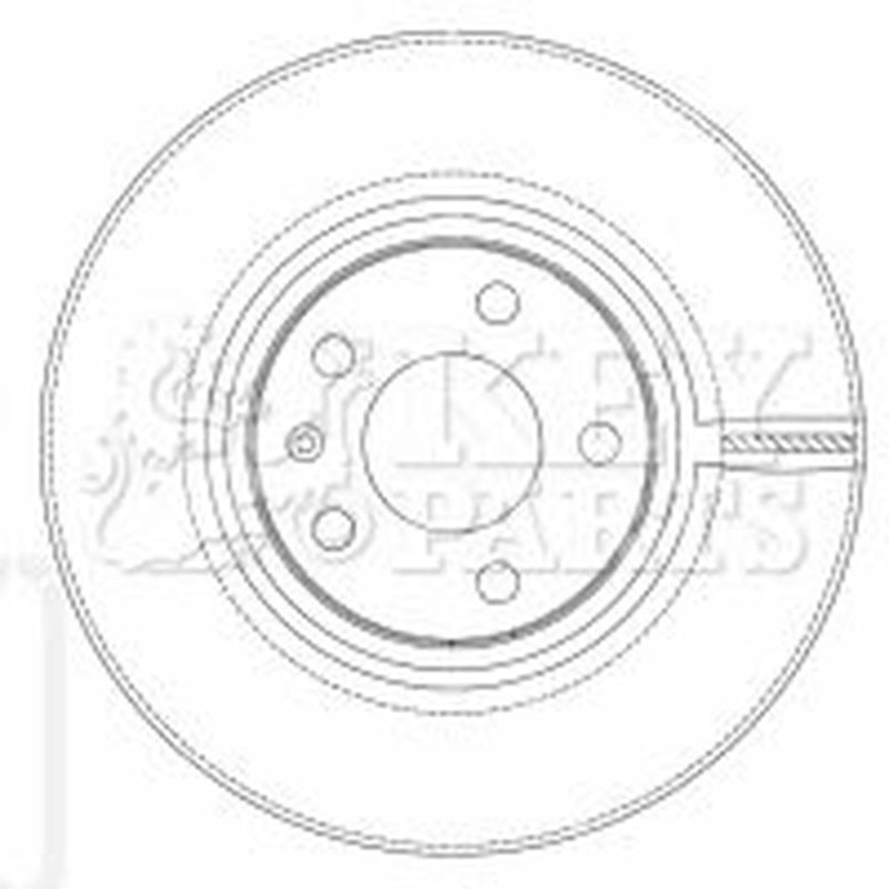 Key Parts 2 x Vented Brake Discs fits Audi A6 C6 2004-2011 2.0 2.4 2.8