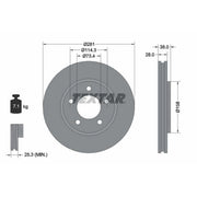 Textar 2 x Front Brake Discs 92108300-x2