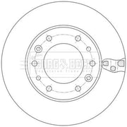 Borg & Beck 2 x Vented Front Brake Discs BBD5546-x2