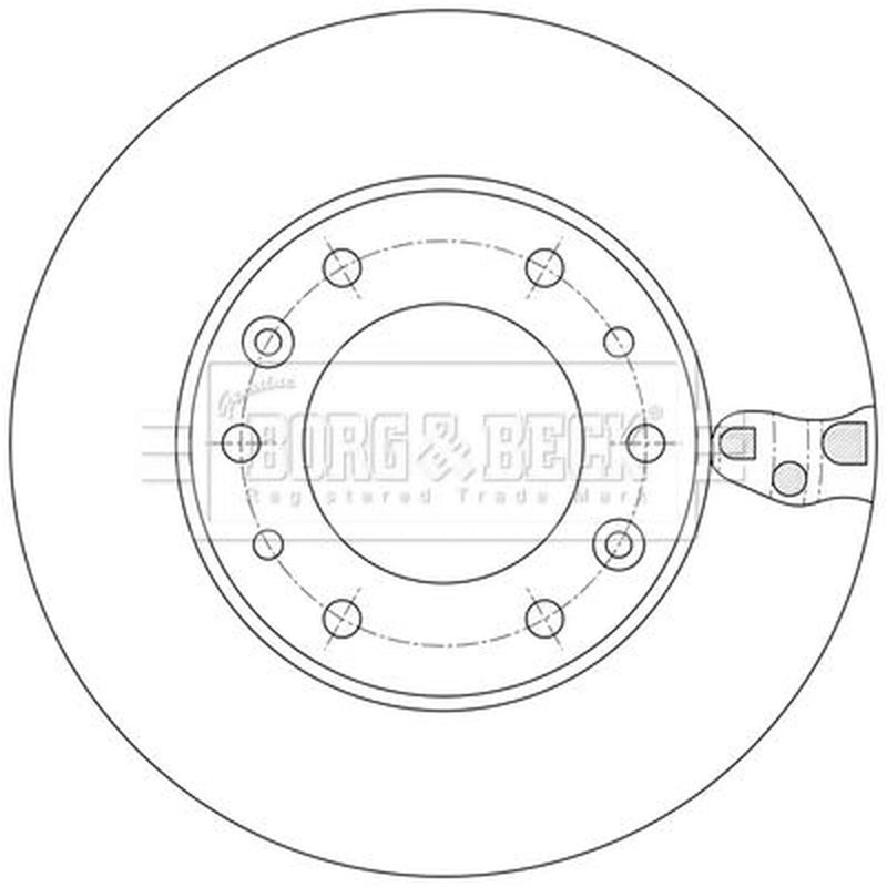Borg & Beck 2 x Vented Front Brake Discs BBD5546-x2