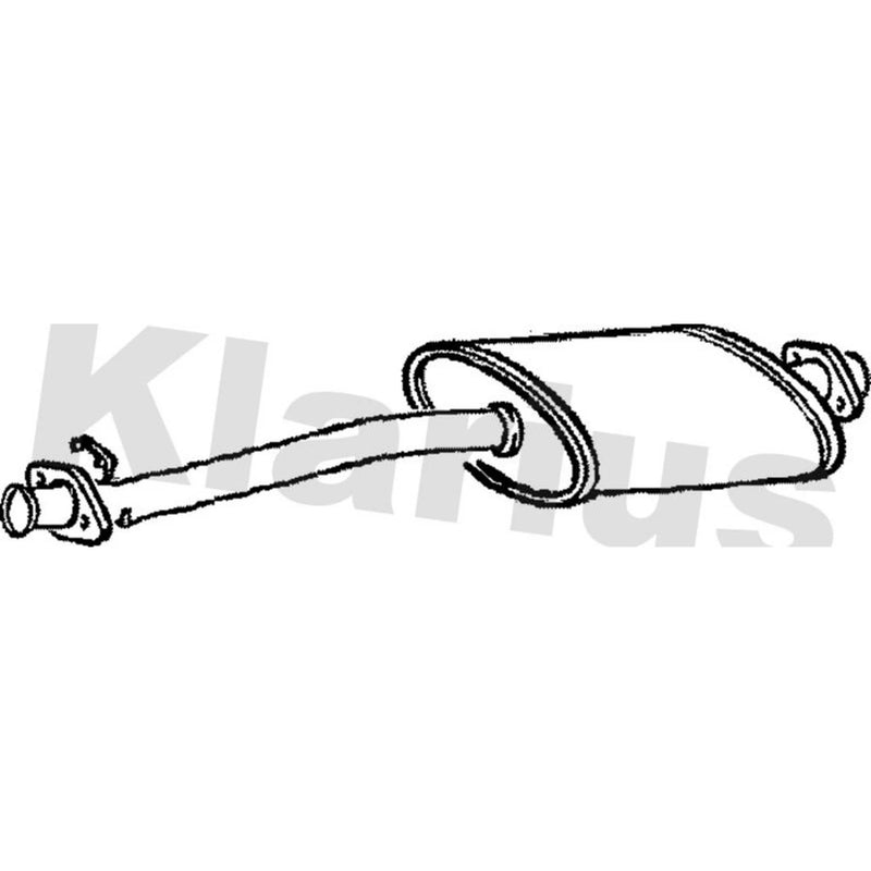 Klarius Box With Centre Pipe Centre fits Land Rover Defender Station 1990-1998