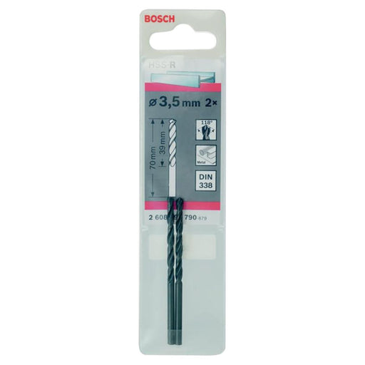 Upgrade your toolkit with Bosch HSS Twist Point Teq Drill Bit 3.5mm Pk2 Bosch - Dynamic Drive