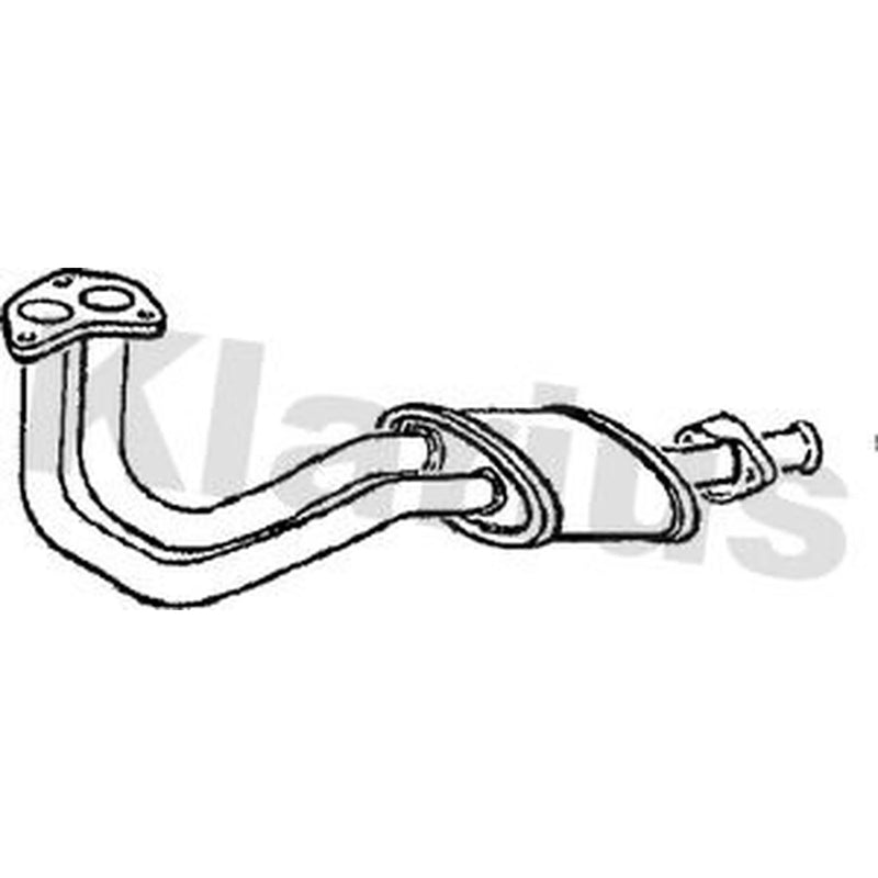 Klarius Box With Front Pipe Front fits Ford Escort 1986-1990 1.6