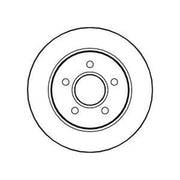 Abtex 2 x Solid Rear Brake Discs BD1245S-x2