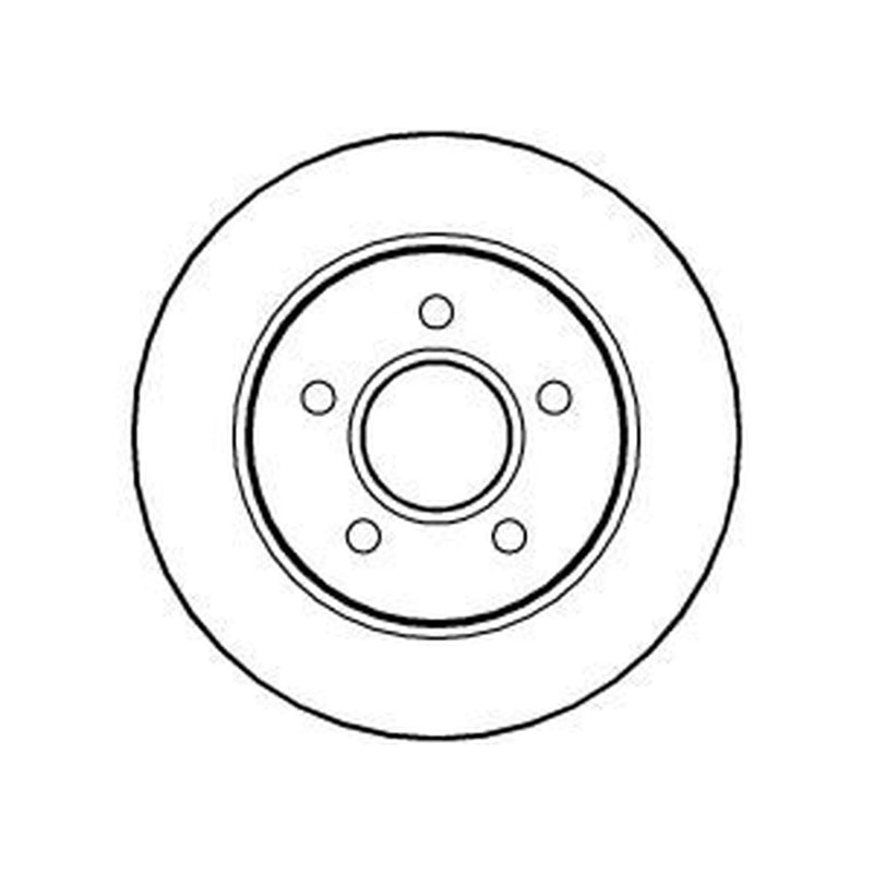 Abtex 2 x Solid Rear Brake Discs BD1245S-x2