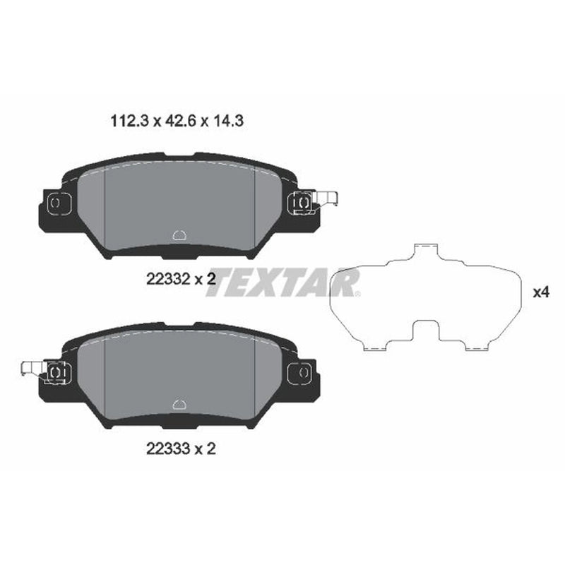 Textar Rear Brake Pad Set 2233201