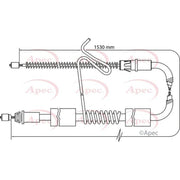 Apec Handbrake Cable Left Rear fits Ford Transit 2000-2006 2.3 2.4