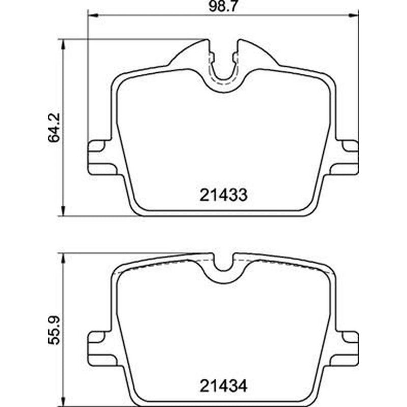 Brembo 4 x Rear Brake Pad Set fits BMW 2 2022 on