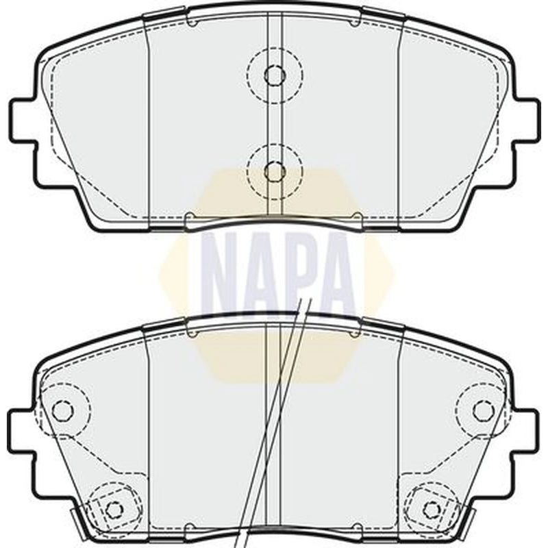 NAPA Front Brake Pad Set fits Kia Picanto II 2011-2017 1.0 1.2