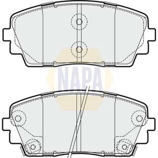 NAPA Front Brake Pad Set fits Kia Picanto II 2011-2017 1.0 1.2