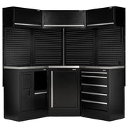 Bunker 18 Piece Modular Storage Corner Combo with Stainless Steel Worktop, 3454mm Draper - Town Tools
