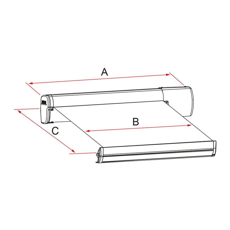 Fiamma F45 Eagle 400 Awning, Polar White Royal Grey Fiamma - Dynamic Drive